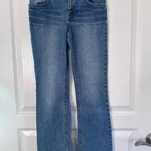 Y2K BONGO - Youth 10 - Straight Legg - low rise- medium wash - sequined & stitch